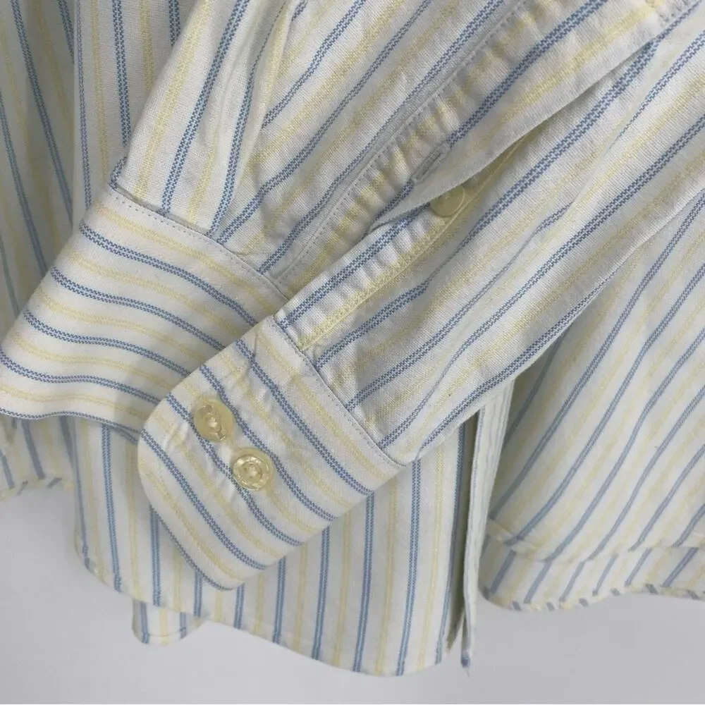 J.CREW‎ Men’s Cotton Long sleeve Stripped Button Down Shirt Office Large